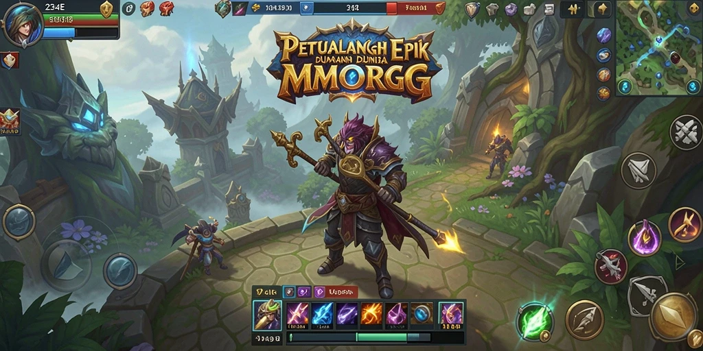 Tampilan gameplay menegangkan dalam dunia MMORPG 234E.