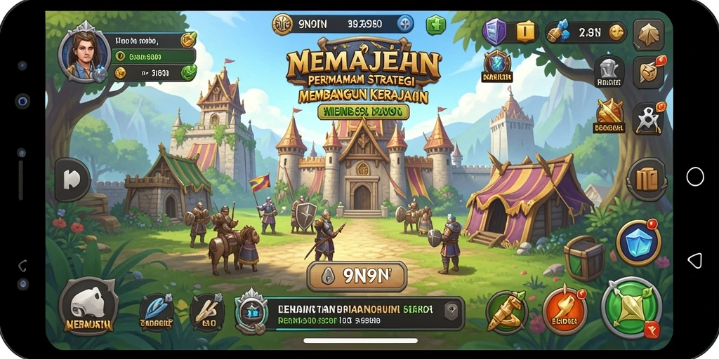 Tampilan gameplay 9N9N menampilkan strategi yang mendalam dan pertempuran seru.
