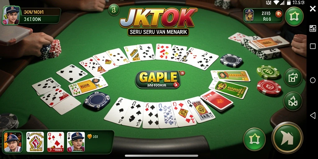 Screenshot gameplay JKTOK menampilkan serunya permainan Gaple.