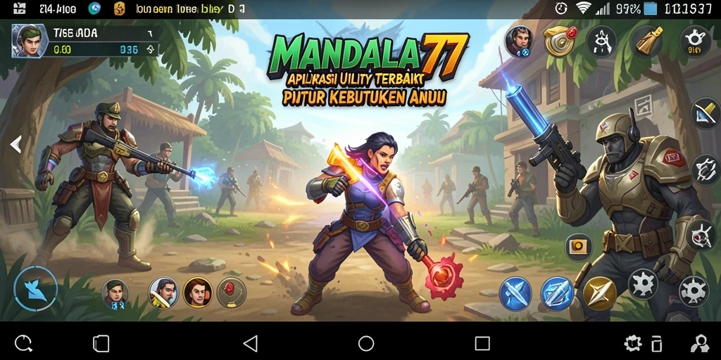 Tampilan antarmuka MANDALA77 yang sederhana dan intuitif.