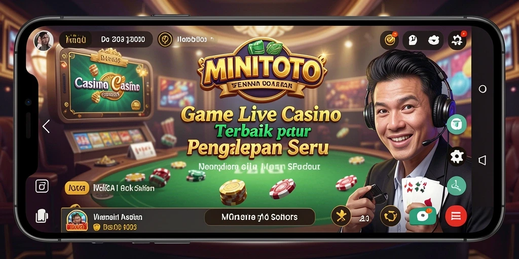 Tampilan gameplay Live Casino MINITOTO yang menarik dan interaktif.