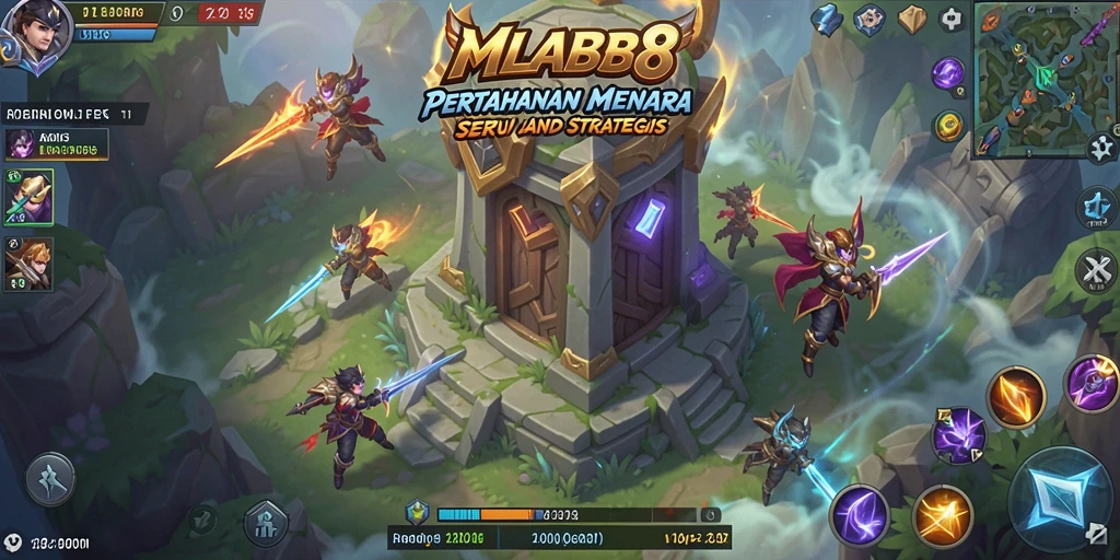 Tampilan grafis yang menawan di gameplay Tower Defense.
