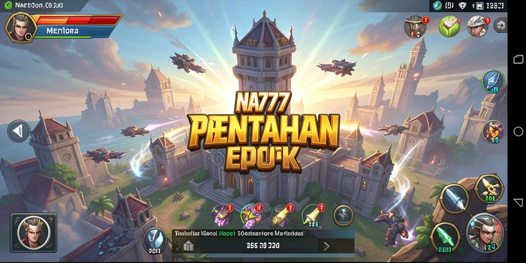 Tampilan menara yang strategis dalam NA777 saat menghadapi gelombang musuh.