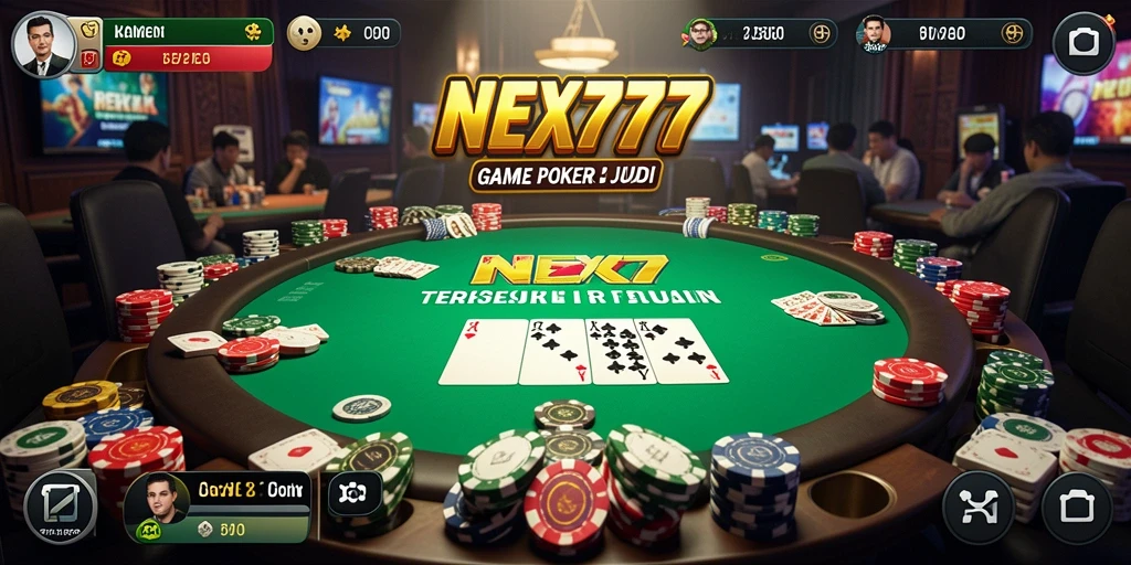 Tampilan gameplay menarik dari NEX777 yang menunjukkan aksi Poker seru.