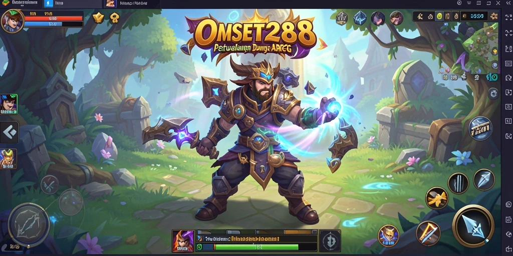 Screenshot gameplay OMSET288 yang menakjubkan dengan aksi pertarungan ARPG.