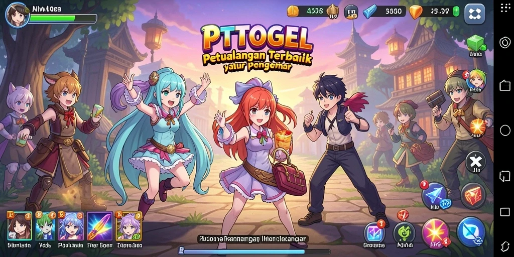 Screenshot PTTOGEL menampilkan aksi seru dan karakter Anime yang ikonik.