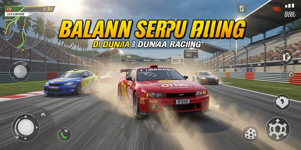 Gambaran epic dari balapan dalam RP886 dengan berbagai kendaraan.